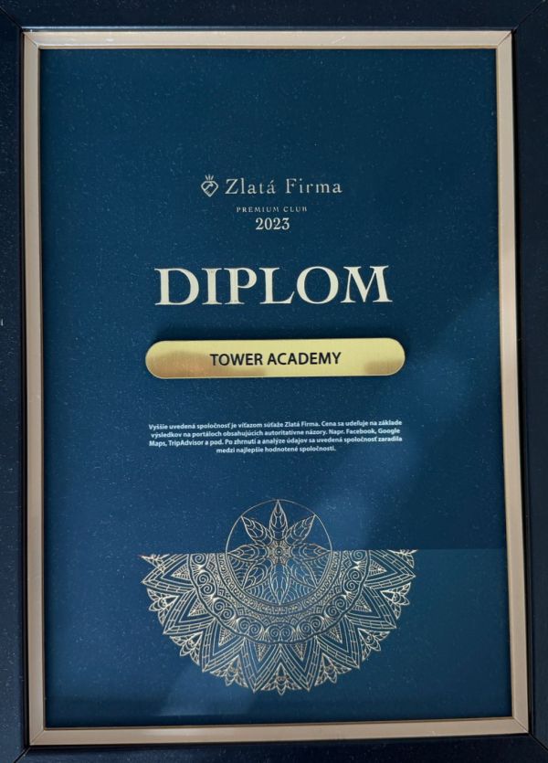 Ocenenie zlatá firma pre Tower Academy