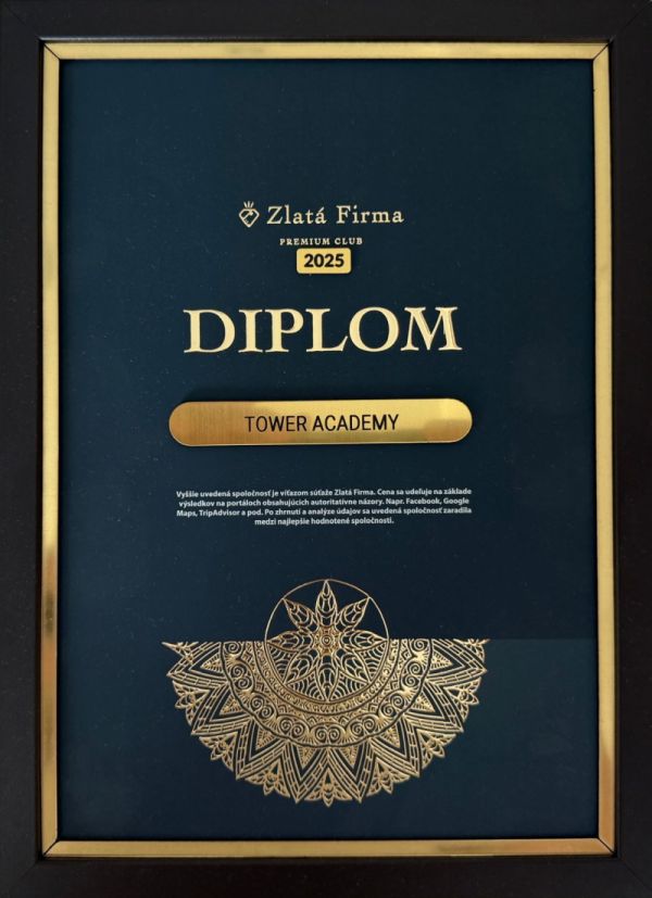 Ocenenie zlatá firma pre Tower Academy